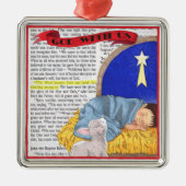 God met ons kerstversiering metalen ornament (Voorkant)