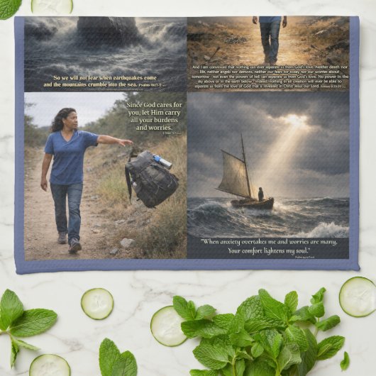 God met ons theedoek (Gevouwen)