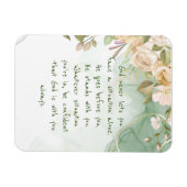 God met u steunt nooit alleen komfort bloemen magneet (Horizontaal)