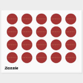 GOD MET UNS Rode Minimale Kerststicker #4 Ronde Sticker (Vel)