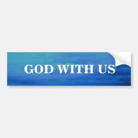 GOD MET US BUMPERSTICKER (Voorkant)