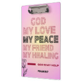 God, Mijn Liefde & Hulp Psalm 28:7 Klembord (Links)