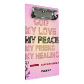 God, Mijn Liefde & Hulp Psalm 28:7 Mini Klembord (Schuin)