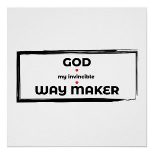 GOD, MIJN ONOVERWINNELIJKE MANIER MAKER PERFECT POSTER