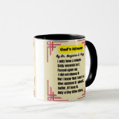 god - miniem gedicht mok (Voorkant rechts)