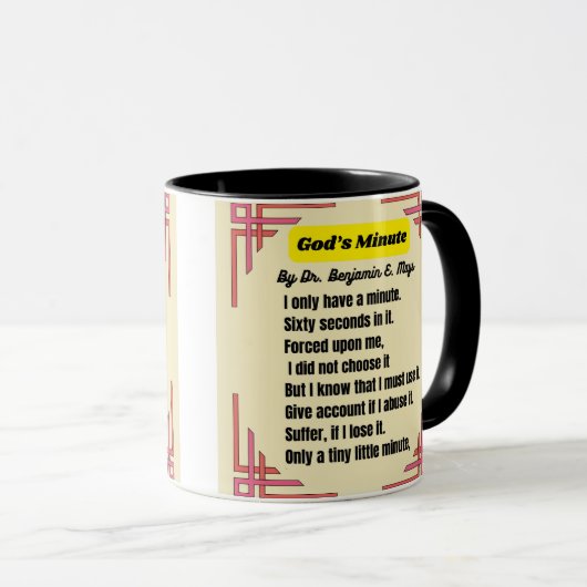 god - miniem gedicht mok (Voorkant rechts)