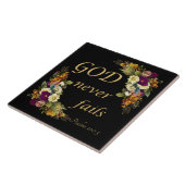 GOD mislukt nooit - Christelijke geloofsbijbel voo Tegeltje (Zijkant)