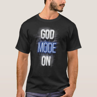 god mode aan videospellen computer it nerd geek t-shirt