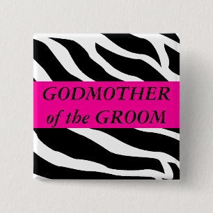 God moeder van de bruidegom vierkante button 5,1 cm