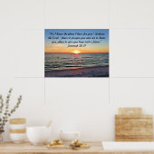 GOD MORNING GOD JEREMIAH 29:11 SUNRISE POSTER (Keuken)