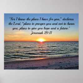 GOD MORNING GOD JEREMIAH 29:11 SUNRISE POSTER