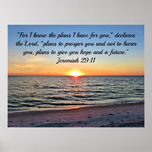 GOD MORNING GOD JEREMIAH 29:11 SUNRISE POSTER (Voorkant)