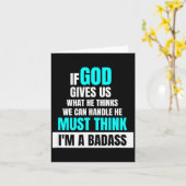 God Must Think I'm A Bad - Funny Cancer Survivor J Kaart (Gele Bloem)