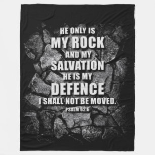 GOD My Rock & Salvation - Christelijke Faith Verse Fleece Deken