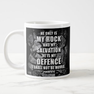GOD My Rock & Salvation - Christelijke Faith Verse Grote Koffiekop