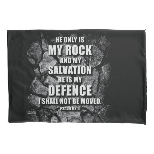 GOD My Rock & Salvation - Christelijke Faith Verse Kussensloop (Voorkant)