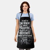 GOD My Rock & Salvation - Christelijke Faith Verse Schort (Gedragen)