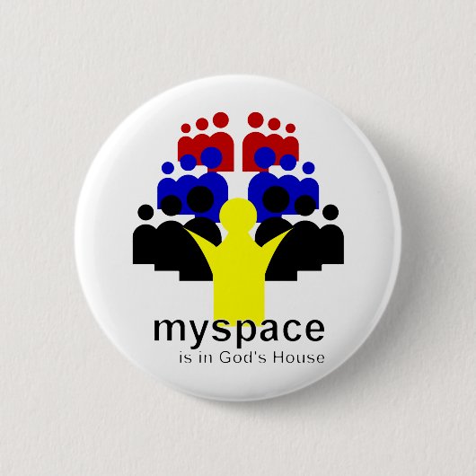 God MySpace Ronde Button 5,7 Cm (Voorkant)