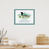 God &Natuur Citaat, Waterverf Leon Wilderness Poster (Keuken)