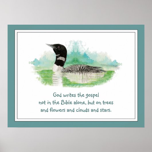 God &Natuur Citaat, Waterverf Leon Wilderness Poster (Voorkant)