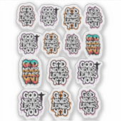 "God Never Leaves You" Christian Temporary Tattoos Sticker (Voorkant)