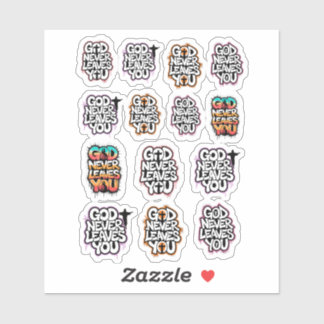 "God Never Leaves You" Christian Temporary Tattoos Sticker