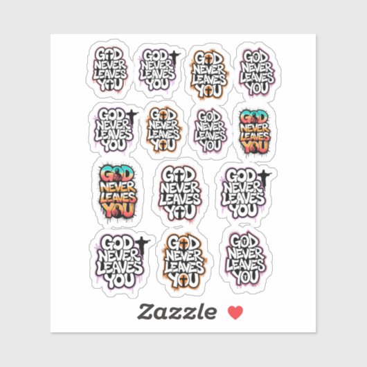 "God Never Leaves You" Christian Temporary Tattoos Sticker (Vel)