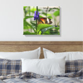 God noemt een vlinderschildoek canvas afdruk (Insitu (Slaapkamer))