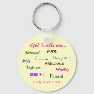 God noemt me... Beloved, Heilig... - Gepersonalise Sleutelhanger