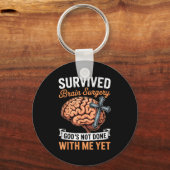God Not Done Brain Tumor Jesus Christian Bible Bra Sleutelhanger (Voorkant)