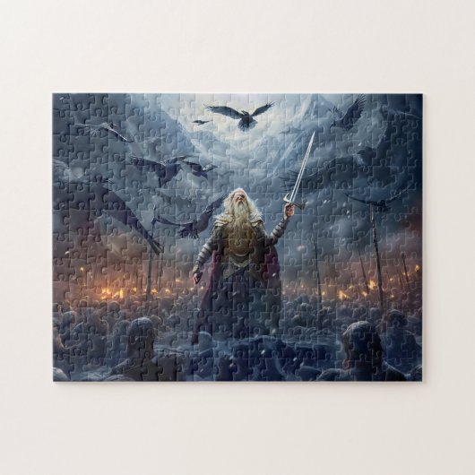 God Odin leads Einherjer Warrior of Asgards  Legpuzzel (Horizontaal)