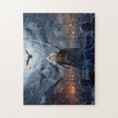 God Odin leads Einherjer Warrior of Asgards  Legpuzzel (Verticaal)