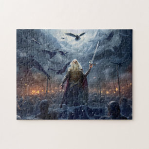 God Odin leidt Einherjer Krijger van Asgards Legpuzzel