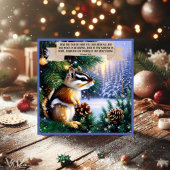 God of Hope Bijbelvers Chipmunk Kerstmis Feestdagenkaart