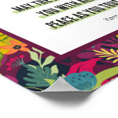 God of Hope Kleurrijk Bloempatroon Abstract Poster (Hoek)