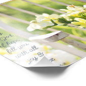 God of Hope Quote Gele Bloem Fotografie Foto Afdruk (Hoek)