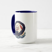 God of Onigiri Oni Samurai Japanese Rice Ball Wave Mok (Voorkant links)