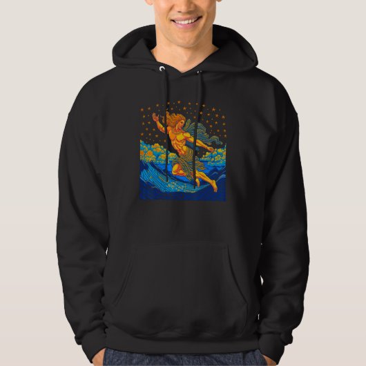 God of Speed Greek Mythology Art Hoodie (Voorkant)