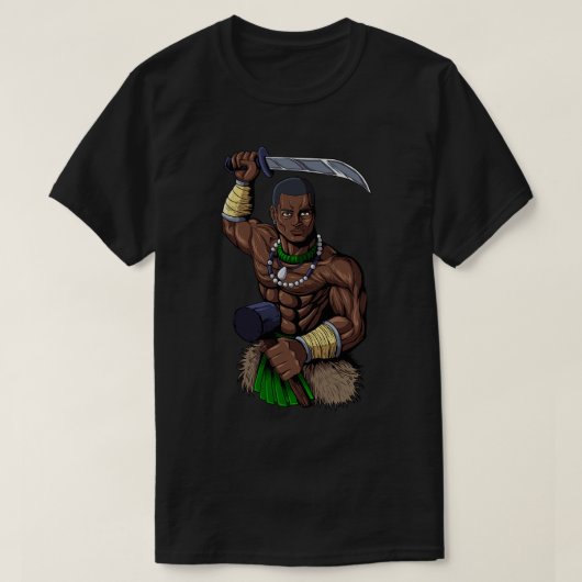 God of Yoruba religie Ogun T-shirt (Design voorkant)