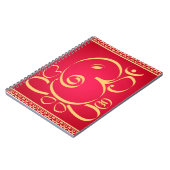 God Om Ganesha op rood Notitieboek (Linkerzijde)