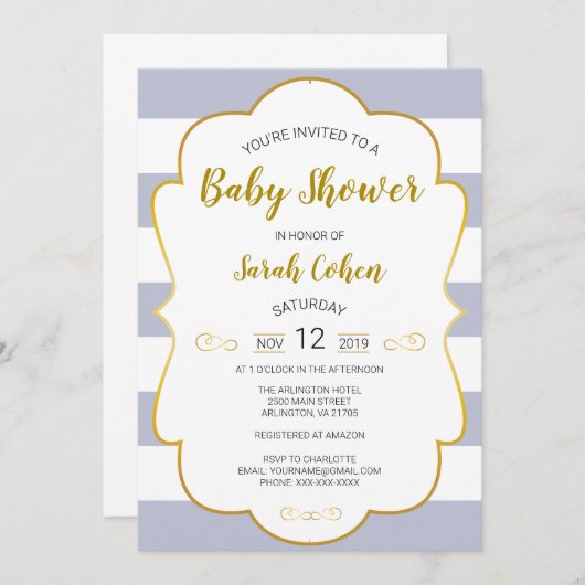 God omgeven Baby shower nodigt 1 uit Kaart (Voorkant / Achterkant)