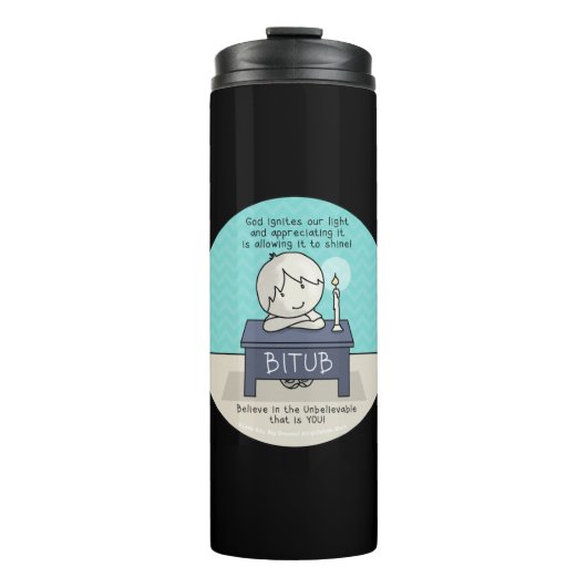 God ontbrandt onze Light Thermal Tumbler Thermosbeker (Voorkant)