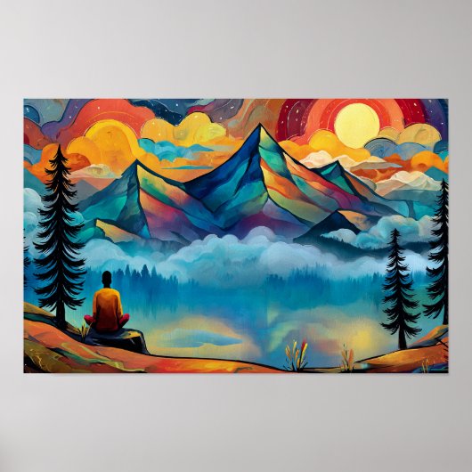 God ontmoeten op de berg poster (Voorkant)