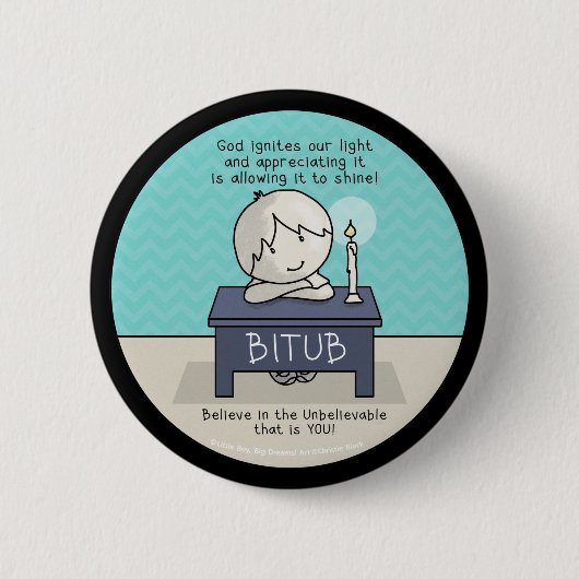 God ontsteekt onze Lichtknop Ronde Button 5,7 Cm (Voorkant)