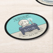 God onttrekt ons licht ronde kartonnen onderzetter (Gebogen)