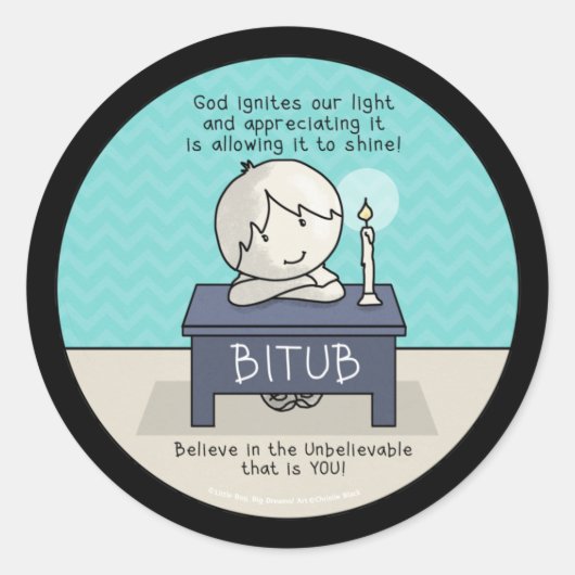 God onttrekt ons licht ronde sticker (Voorkant)