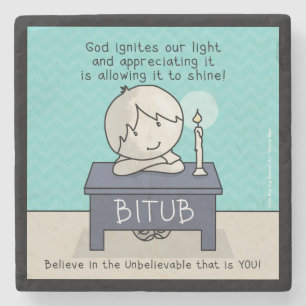 God onttrekt ons licht stenen onderzetter