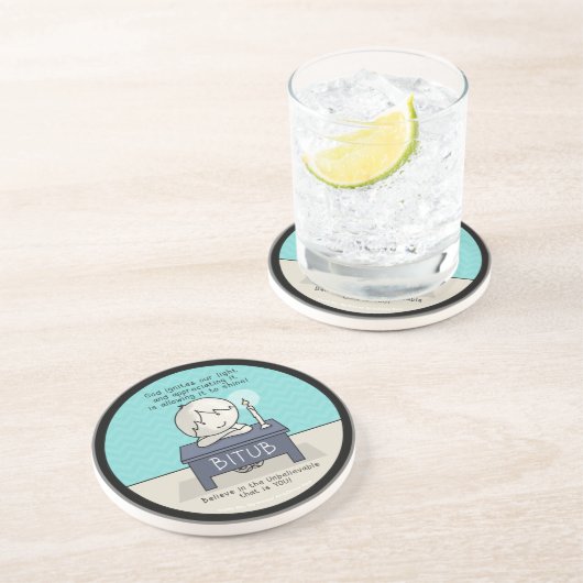 God onttrekt ons licht zandsteen onderzetter (Zijkant)