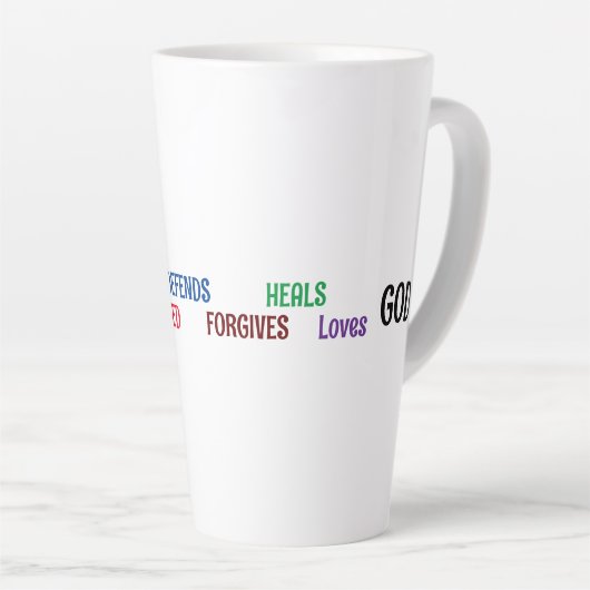 God ontwierp mij Collectie soepmok Latte Mok (Rechterhoek)