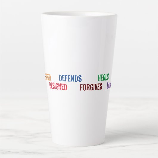 God ontwierp mij Collectie soepmok Latte Mok (Voorkant)